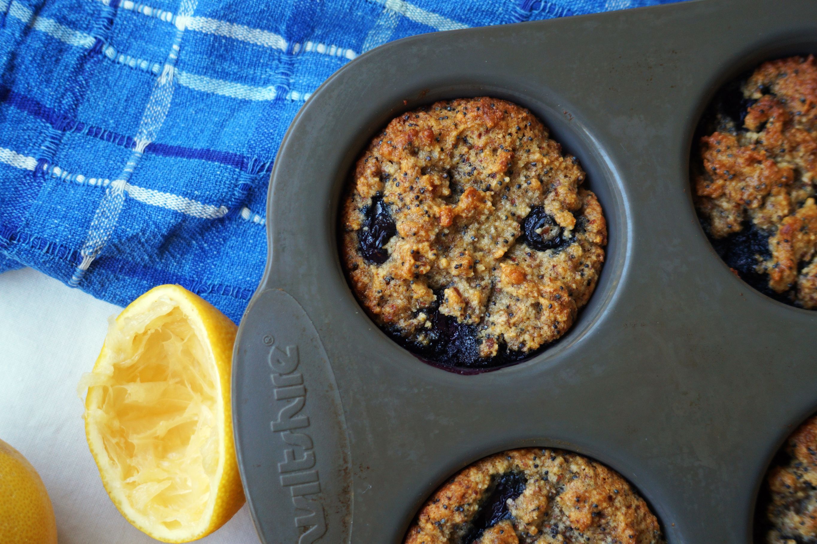 Blueberry, Lemon & Poppy Seed Muffins {vegan, Gf} - Sweet Tucker